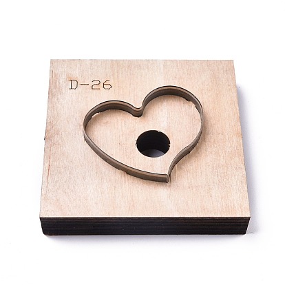 Wood Cutting Dies, with Steel, for DIY Scrapbooking/Photo Album, Decorative Embossing DIY Paper Card, Heart