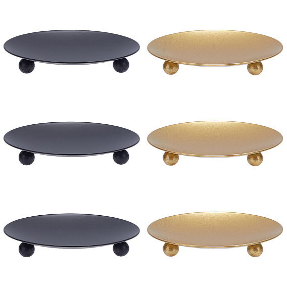 Iron Candle Holder, Candle Tray, Flat Round