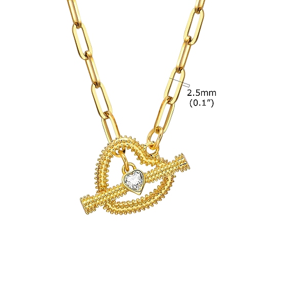 Ожерелья-цепочки из нержавеющей стали, с застежками-кнопками из кубического циркония для женщин