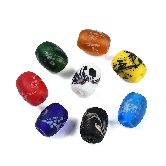 Непрозрачные бусины лэмпворк ручной работы, барабан