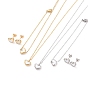 Heart 304 Stainless Steel Shell Jewelry Sets, Stud Earrings & Pendant Necklaces & Link Bracelets