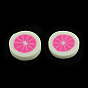 Cabochons en argile polymère manuels, Tranches de pâte polymère pour la création de boucles d'oreilles et de pinces à cheveux., fruit, 9~10x1.5~2mm