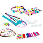 Knitting Bracelet Tool Kits, DIY Craft Tools, including Instruction Sheet, Cord, Sticker, Button, Pin, Weaving Loom