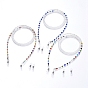 Glasses Neck Cord, Strap Eyeglass String Holder, with Evil Eye Lampwork Beads, Glass Seed Beads and Rubber Loop Ends