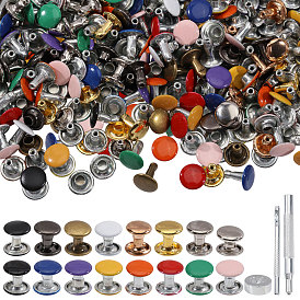 Железные заклепки для одежды, с основанием для пробойника с заклепками из углеродистой стали, пробойниками с заклепками и дыроколом