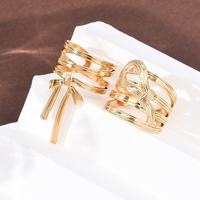 304 открытые кольца манжеты из нержавеющей стали, бантом, без свинца, без кадмии и без никеля