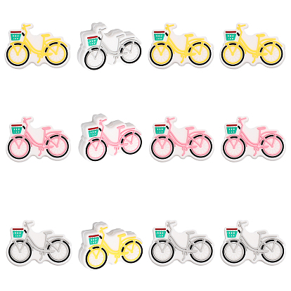 12 шт 2 цвета силиконовые бусины, велосипед