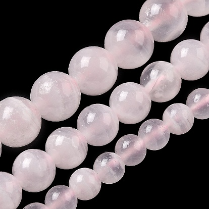 Бусы из натурального розового кальцита, круглые