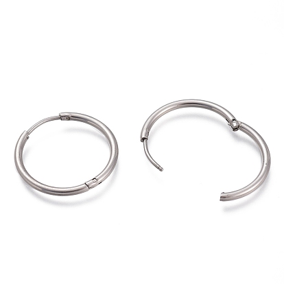 304 Stainless Steel Huggie Hoop Earrings, Hypoallergenic Earrings, Ring