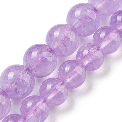 Natural Amethyst Beads Strands, Grade AA, Round