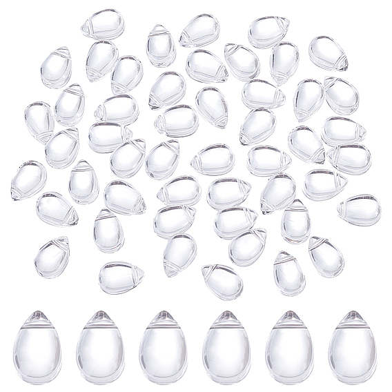 150 шт. прозрачные подвески-лэмпворк, слеза