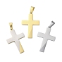 304 подвески из нержавеющей стали, крест очарование, вакуумное покрытие pvd, матовые