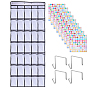 Non-woven Fabrics Door Mounted Shoe Storage Bag, with Iron Hook & Numbers Paper Stickers