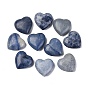 Натуральный синий авантюрин сердце любовь камень, карманный пальмовый камень для балансировки рейки