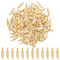 200Pcs Tibetan Style Alloy Pendants, Feather Charms
