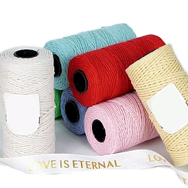 2-Ply Round Cotton Cord, for DIY Craft