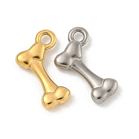 Ионное покрытие (ip) 304 подвески из нержавеющей стали, амулет из собачьей кости