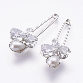 Железная защитная брошь, со степенью горный хрусталь и смолы