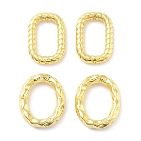 Alloy Linking Rings, Twisted Oval/Textured Oval