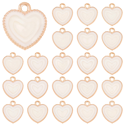 30 шт. Подвески из сплава эмали, шарма сердца