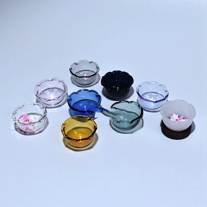 Miniature Glass Bowl, for Dollhouse Accessories Pretending Prop Decorations