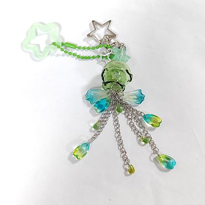 Décorations pendantes en verre, fermoirs alliage pivotantes, méduses