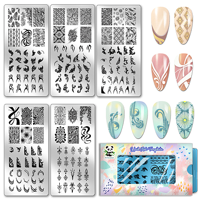 Шаблоны для нейл-арта своими руками из нержавеющей стали, шаблонный инструмент, прямоугольные