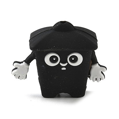 Силиконовые бусины, фокусные бусы, милая мультяшная мусорная корзина