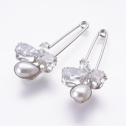 Железная защитная брошь, со степенью горный хрусталь и смолы