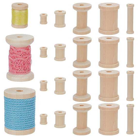 20 шт. 5 стили деревянные бобины, колонка
