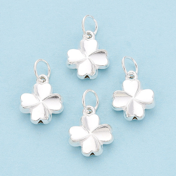 День святого патрика 925 подвески-клеверы из стерлингового серебра, подвески-трилистники с соединительными кольцами