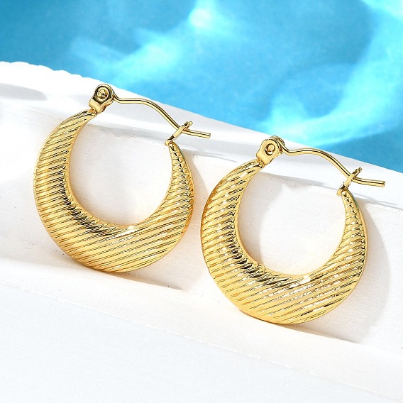 304 серьги из нержавеющей стали для женщин, ионное покрытие (ip), кольцо