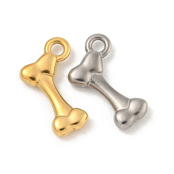 Ионное покрытие (ip) 304 подвески из нержавеющей стали, амулет из собачьей кости