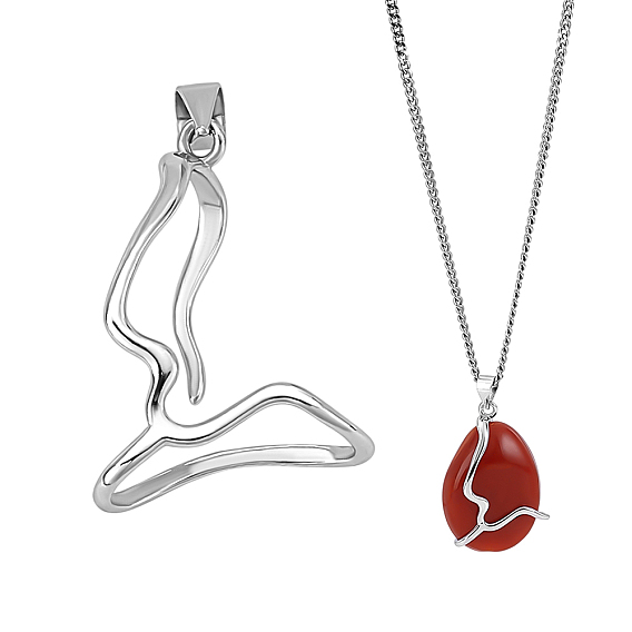 1pc 925 подвеска из стерлингового серебра с кабошоном, настройки открытой спины