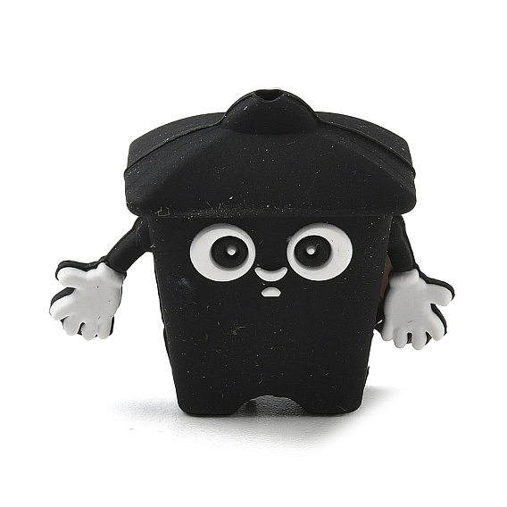 Силиконовые бусины, фокусные бусы, милая мультяшная мусорная корзина