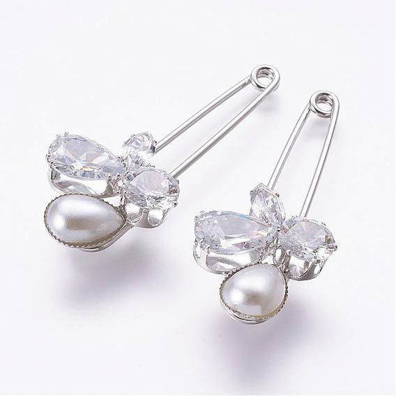 Железная защитная брошь, со степенью горный хрусталь и смолы