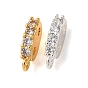 Латунные микропаве прозрачные кубические цирконии 2-отверстия распорные планки, овал с петлями