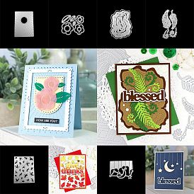 Flower/Moon/Leaf Pattern Carbon Steel Cutting Dies Stencils, for DIY Scrapbooking, Photo Album, Decorative Embossing Paper Card