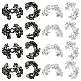 60шт 2 цвета сплава колпачки для бусин, цветок