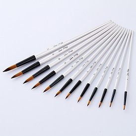 Painting Brush Set, Nylon with Wooden Handle, for Watercolor Painting Artist Professional Painting
