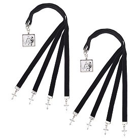 2шт бархатные закладки с одной лицевой стороной, Сплав с подвесками, религия крест