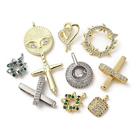 Латунные микро проложить кубического циркония подвески, золотые