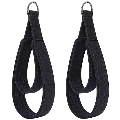 Sangles à double boucle en polyester pour l'entraînement au yoga, avec anneau en D