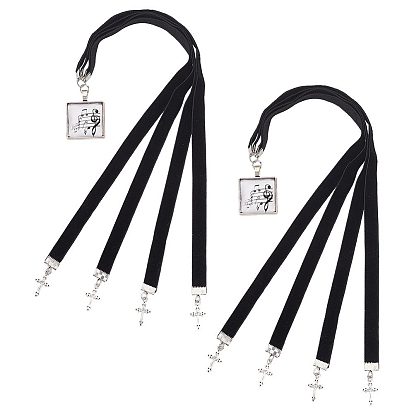 2шт бархатные закладки с одной лицевой стороной, Сплав с подвесками, религия крест