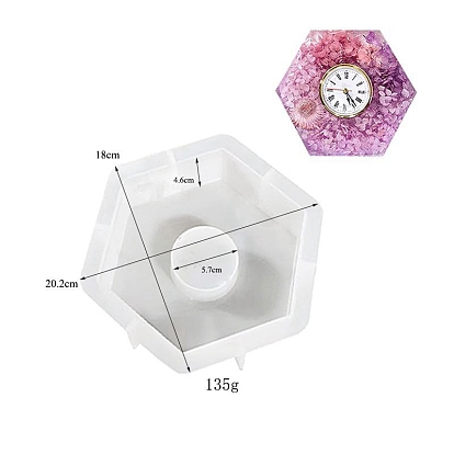 DIY Silicone Clock Display Decoration Molds, Resin Casting Molds, for UV Resin, Epoxy Resin Craft Making