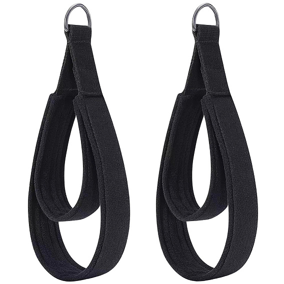 Polyester Double Loop Straps for Yoga Training, with D-Ring