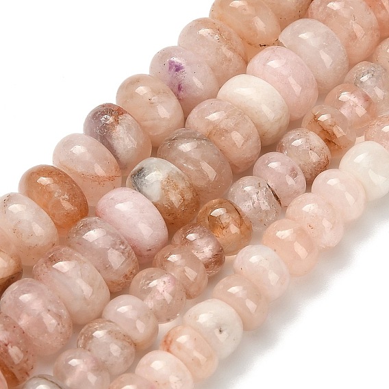 Натуральный розовый морганит бисер нитей, рондель
