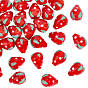 30Pcs Lampwork Beads, 3D Strawberry
