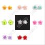 160 piezas 8 colores organza accesorios de adorno de flores artificiales, con la perla, para accesorios de ropa