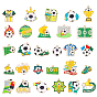 2Bags 2 Styles Alloy Enamel Pendants, Football Charms